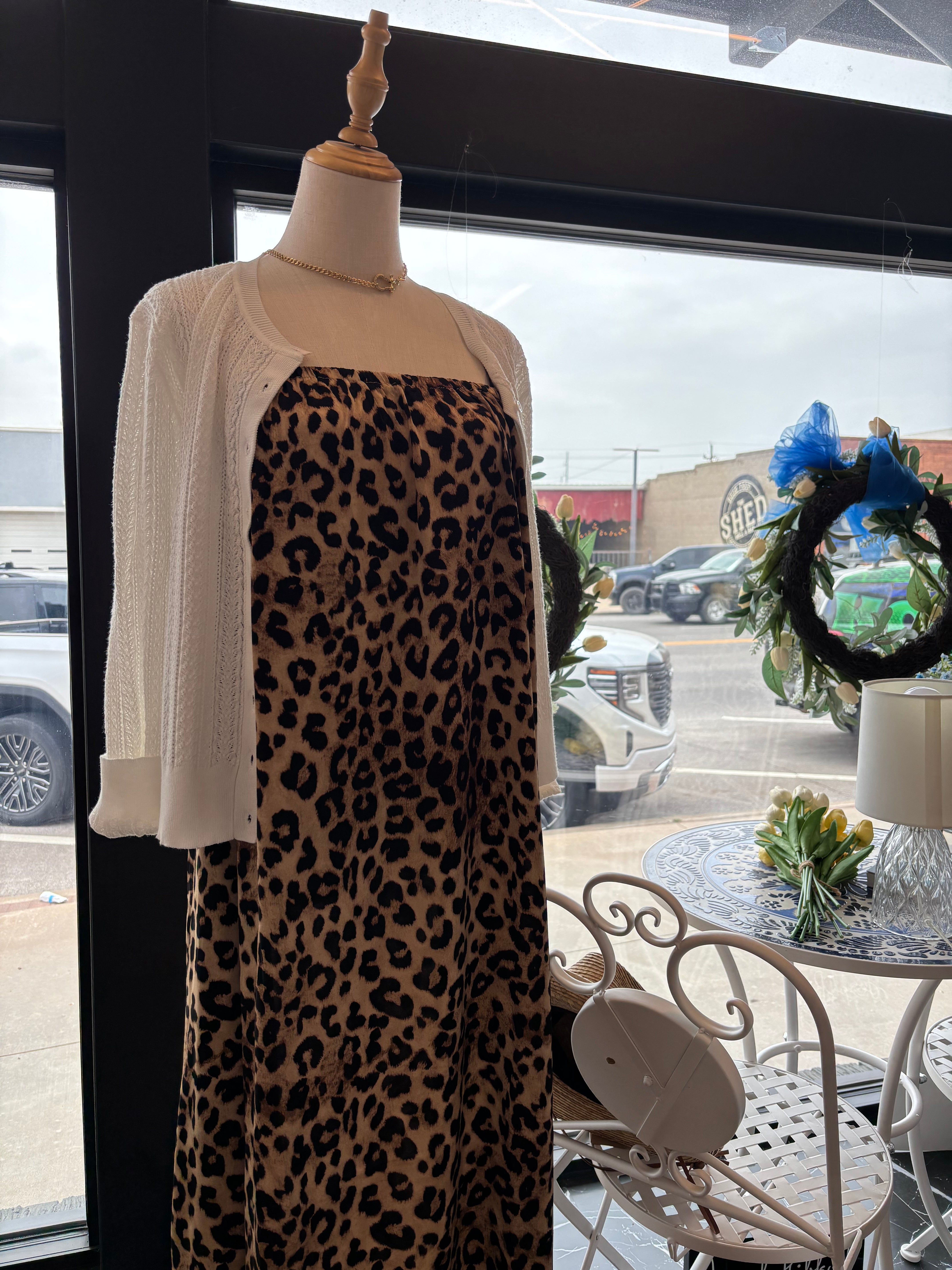 Leeza Leopard Print Maxi Dress