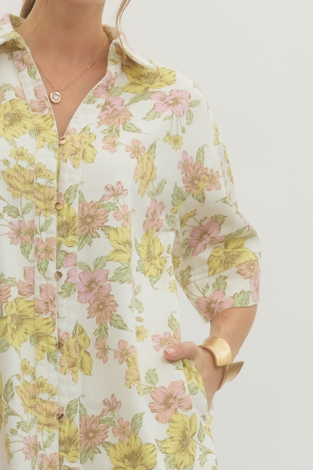 Sunny Pink Floral Dress