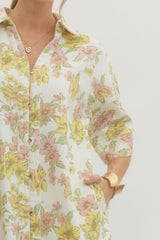 Sunny Pink Floral Dress