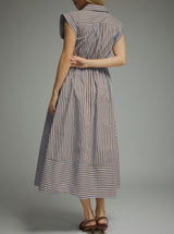 Molly Blue/Brown Striped Dress