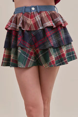Mandi Multi Plaid Skort