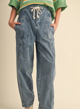 Demi Denim Relaxed Tie Waist Pant