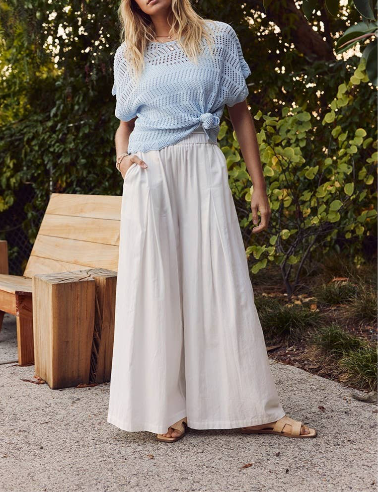 Macy Wide Leg Elastic Waist Pants