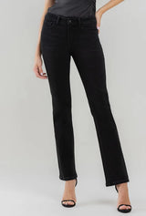 Mid Rise Black Vervet Jeans