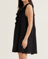 Corie Sleeveless Ruffle Trim Dress
