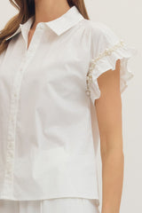 Kacie Pearl Trim Top