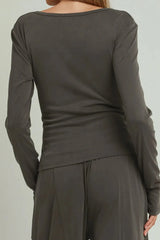 Chandler Side Shirred Top