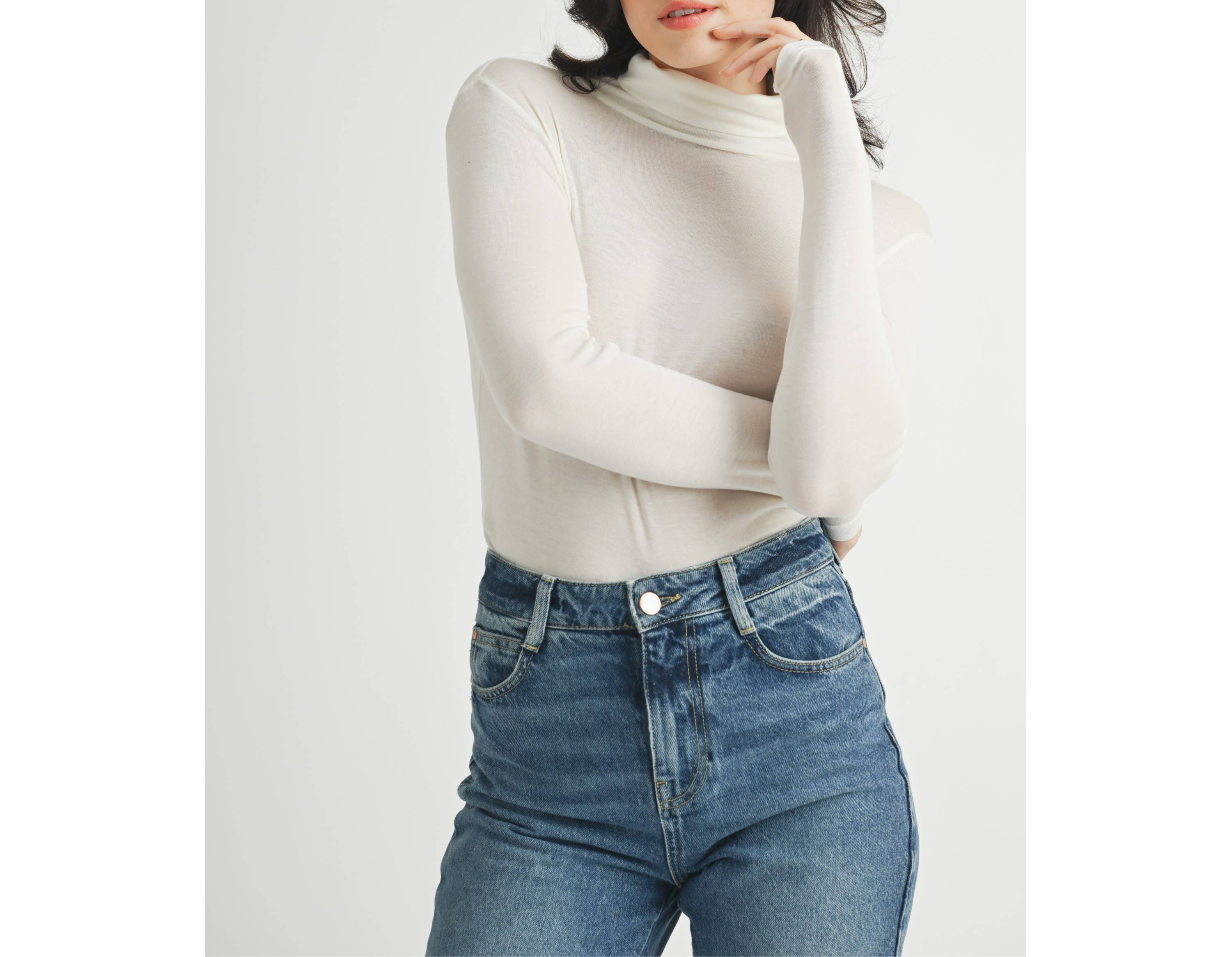 Betsy Basic Soft Turtleneck Top