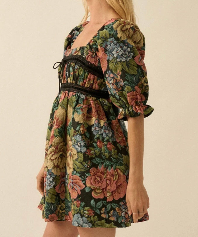 Stevan Floral Jacquard Dress