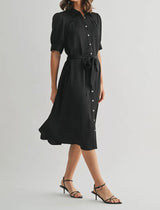 Lauren Satin Tie Waist Dress