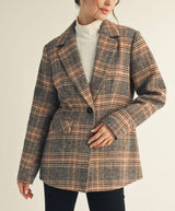 RayLee Brown Plaid Blazer