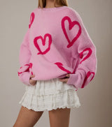 Vannie Valentines Long Sleeve Heart Sweater