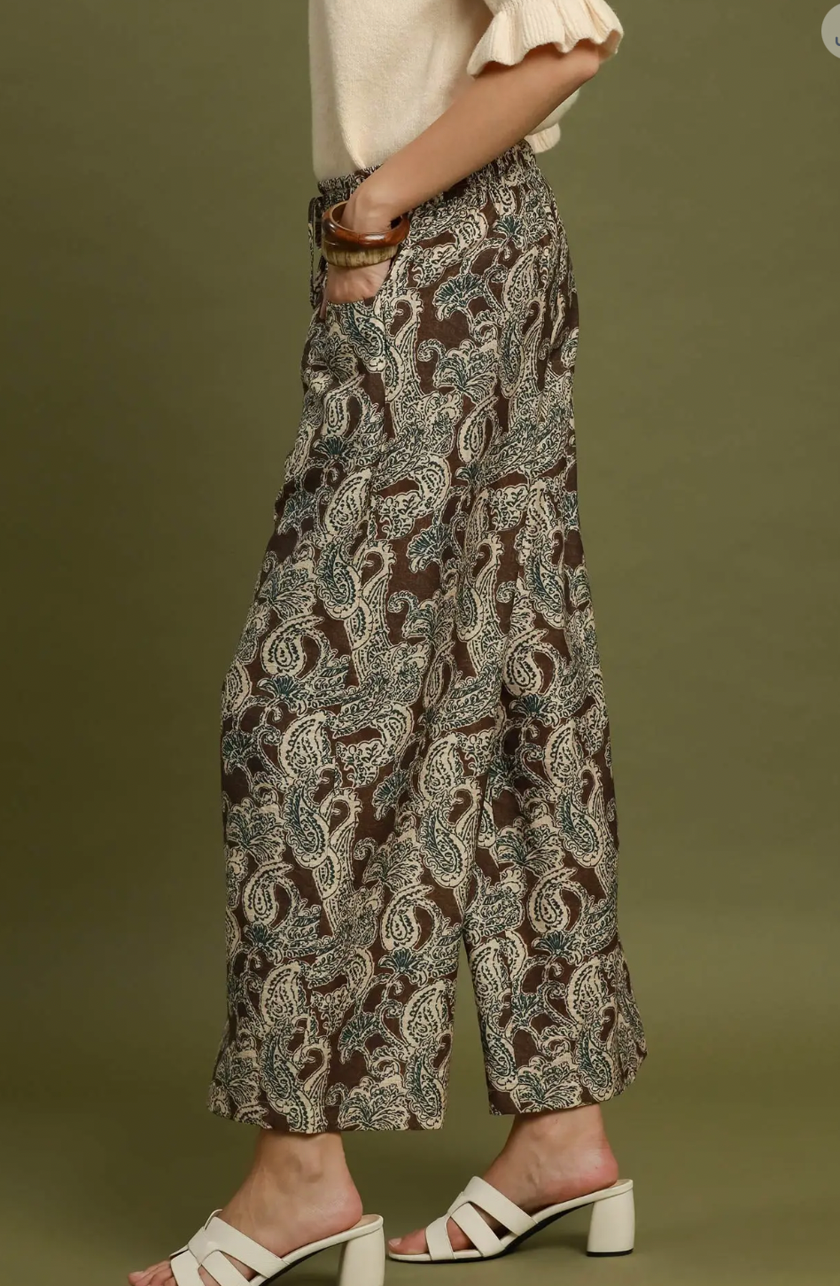 Mallory Print Wide Leg Pant