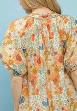 Honey Floral Print Mini Dress