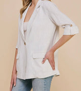 Hudson Striped Linen Jacket