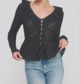 Allie Lace Ruffle Blouse
