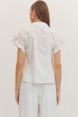 Kacie Pearl Trim Top
