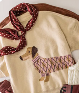 Sully Daschund Short Sleeve Sweater