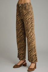 Sadie Zebra Print Wide Leg Pant