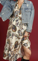Kaia Paisley Midi Dress