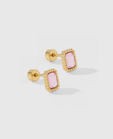 Linny&Co Madison Pink Screwback Studs