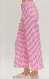 Joanie Gingham Straight Leg Pant