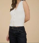 Jenna Cable-Knit Sweater Vest
