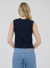 Jenna Cable-Knit Sweater Vest