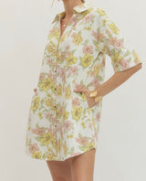 Sunny Pink Floral Dress