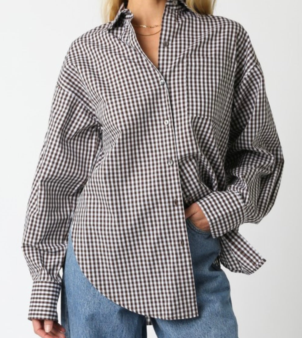 Coco Brown Checkered Shirt