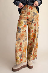 Tayler Floral Print Washed Pant