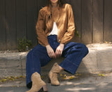 Ginger Brown Cropped Jacket