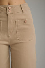 Grace Solid Camel Wide Leg Pant