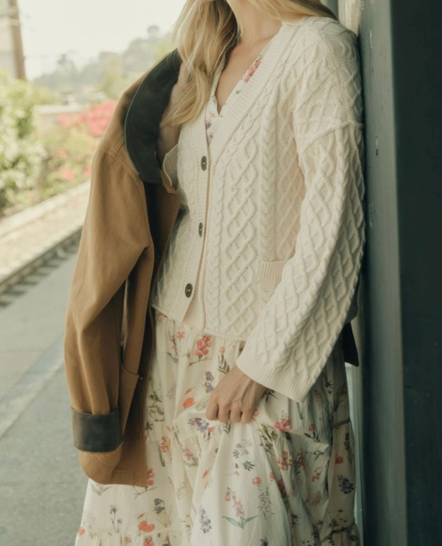 Miriam Cable Knit Cardigan