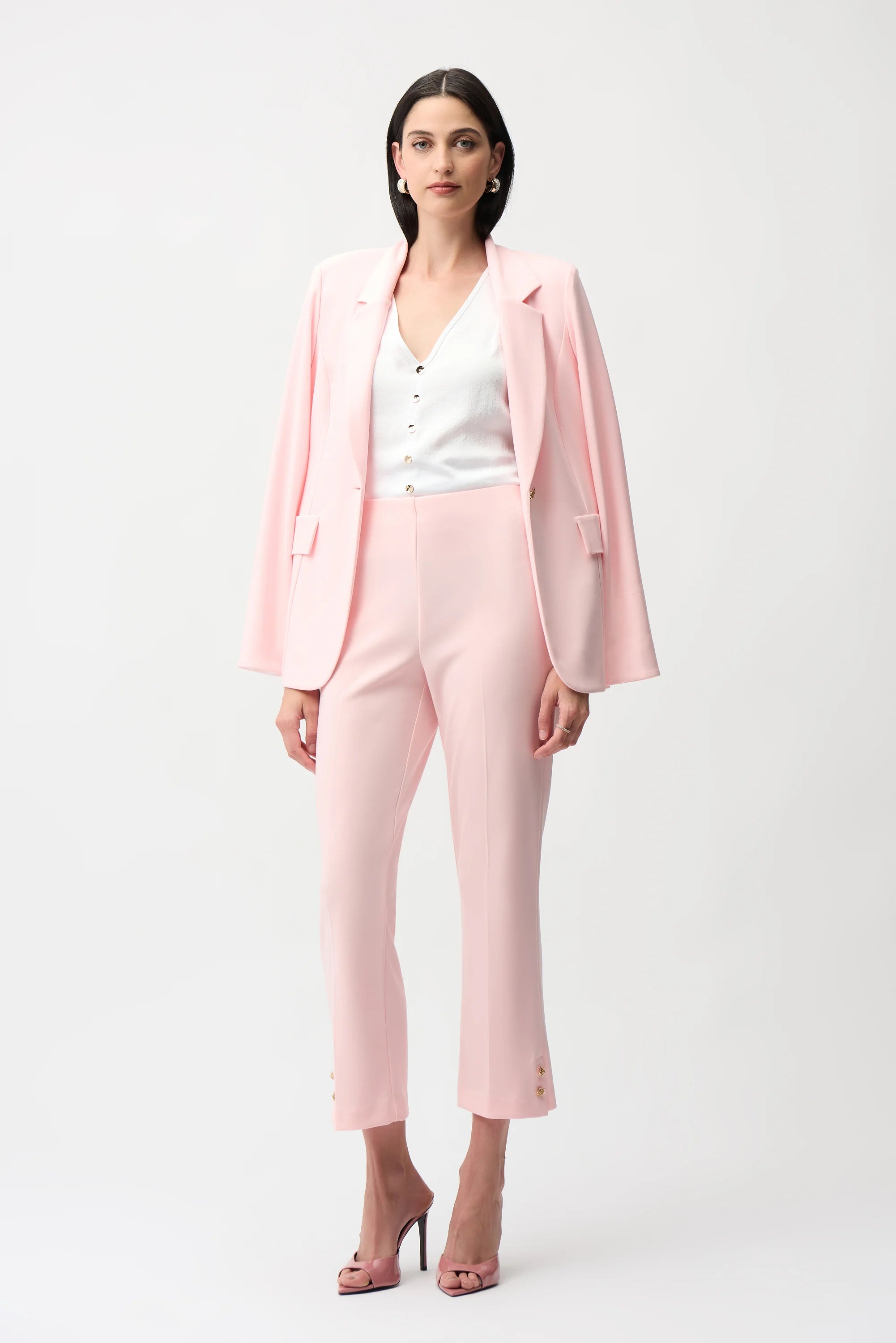 JR Satin Boxy Top With Gold Buttons