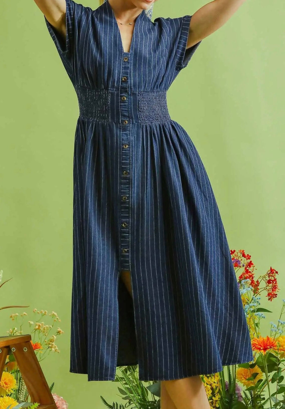 Denver Denim Button-Up Dress
