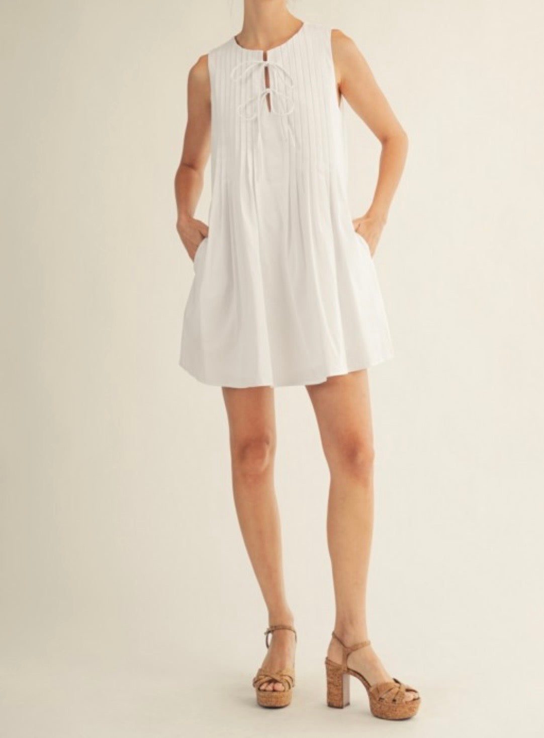 Essie Front Tie Shift Dress