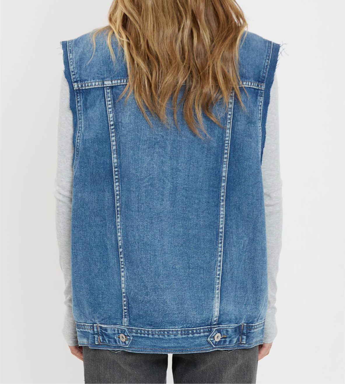 Beau Boyfriend Fit Denim Vest