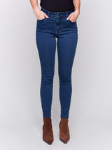 Blue & Black Skinny Denim Pants