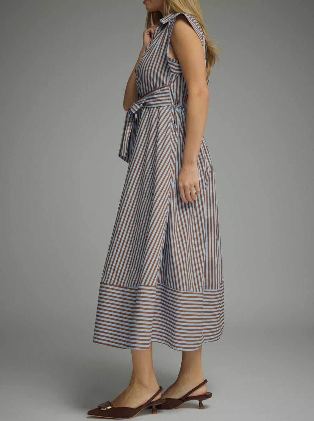 Molly Blue/Brown Striped Dress
