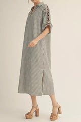 Carmen Striped Midi Shirtdress