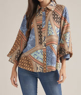 Chloe Patchwork Print Blouse