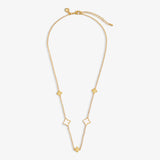 A Littles & Co Mother Of Pearl Clover Necklace In Gold-Tone Plating