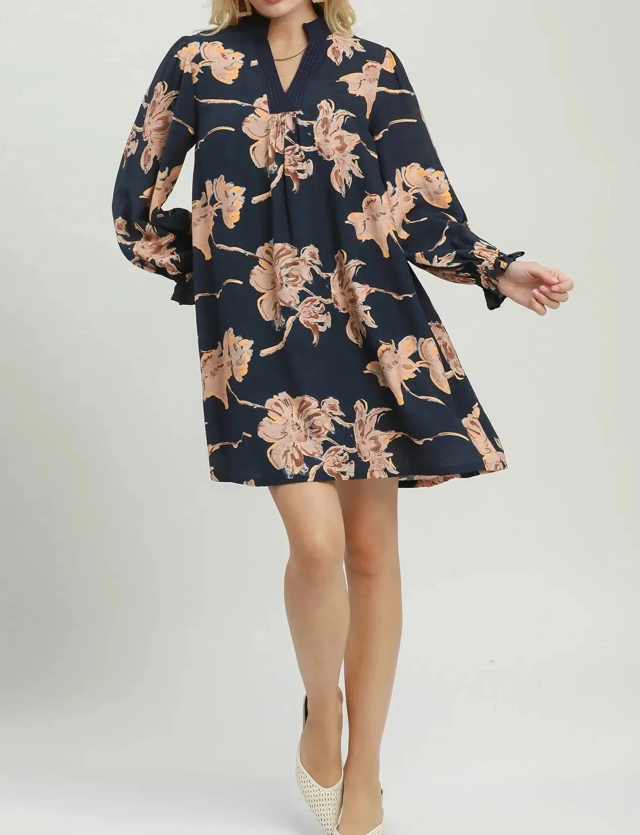 Maxine V-Necklace Print Dress