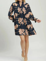 Maxine V-Necklace Print Dress