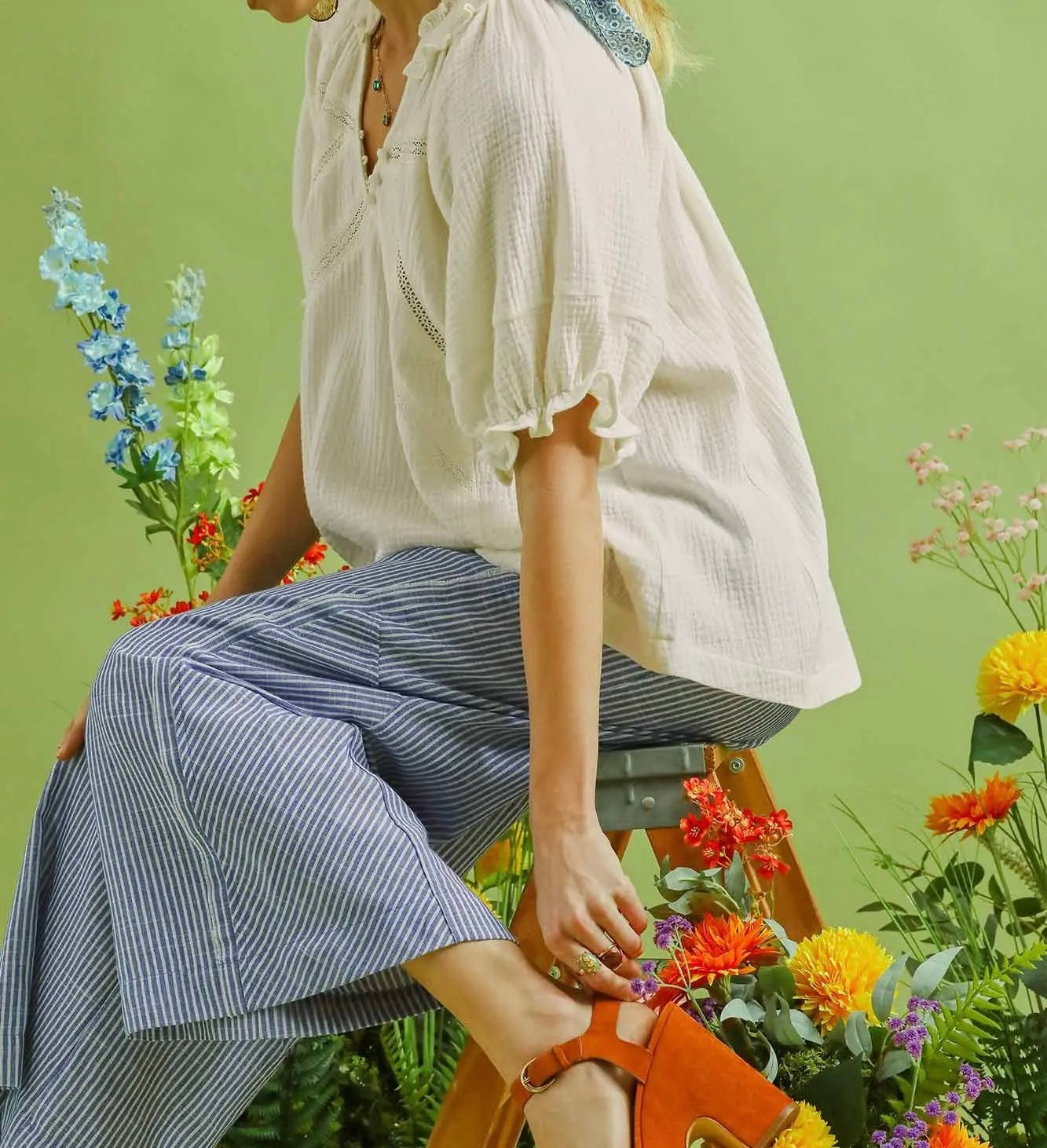 Courtney Ruffle Sleeve Top