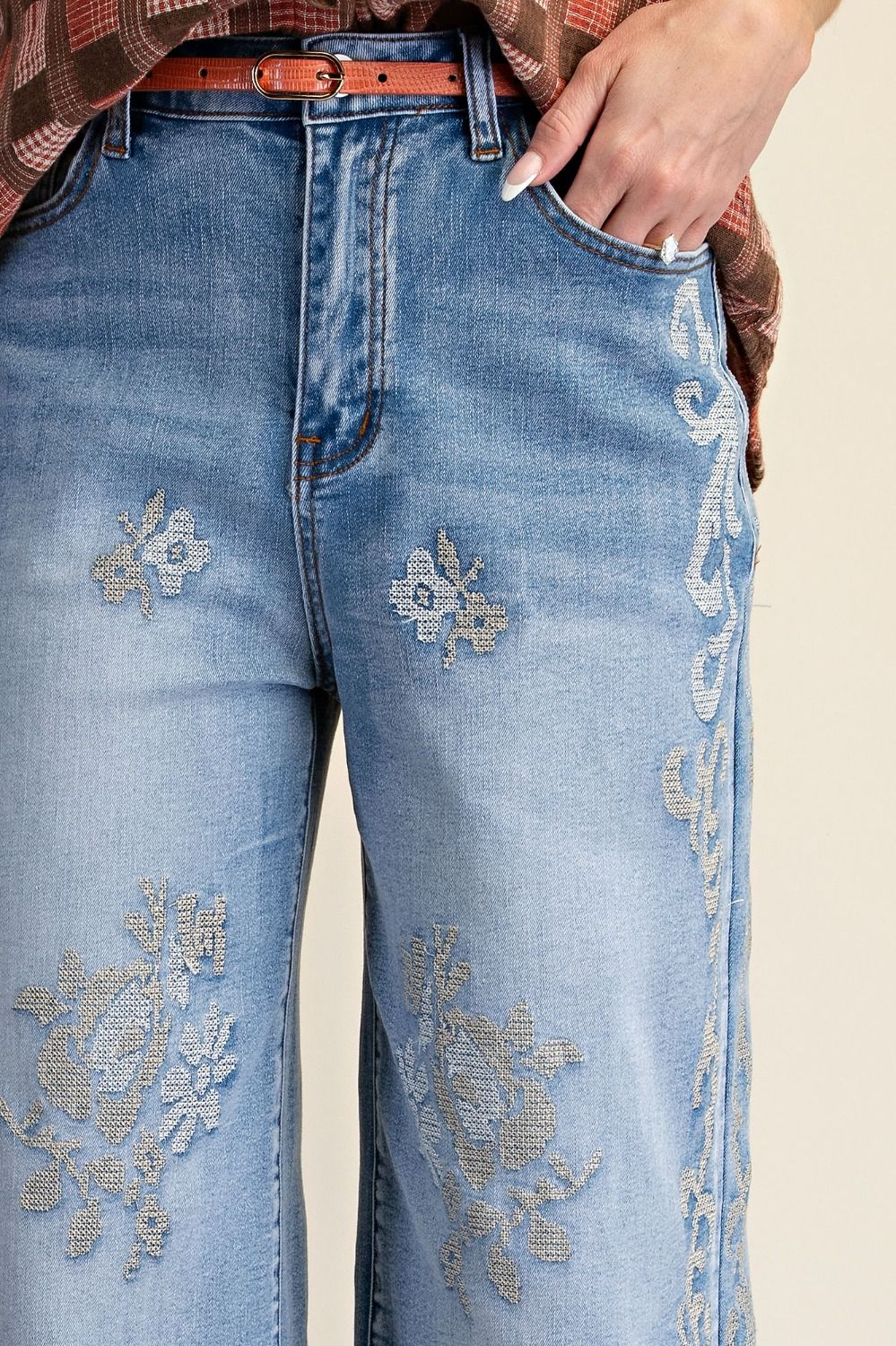 Grayson Embroidered Detail Jeans