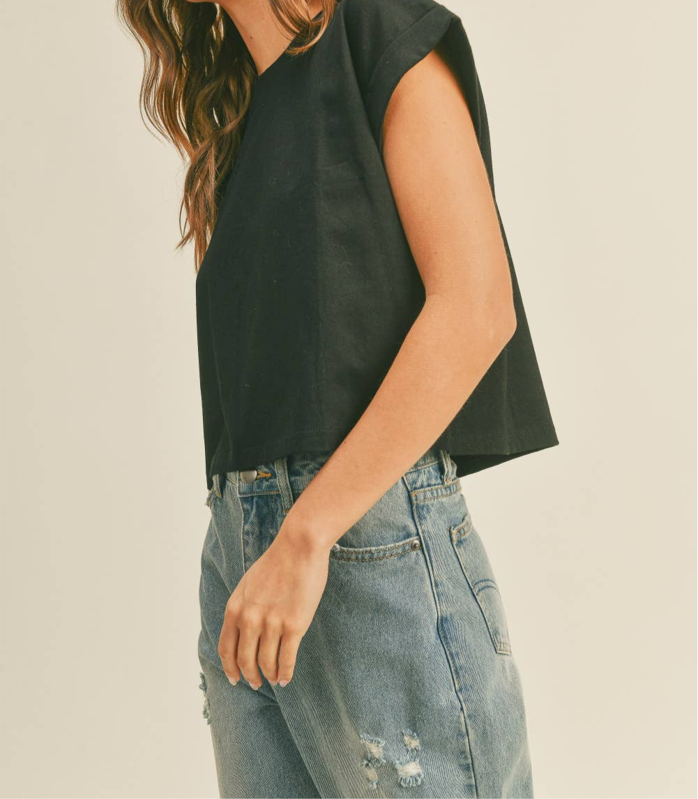 Harrison Cuffed Sleeve Tee