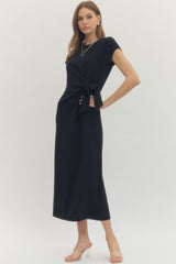 Jennie Wrap Side Tie Dress
