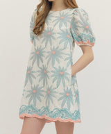 Jenny Embroidered Floral Mini Dress